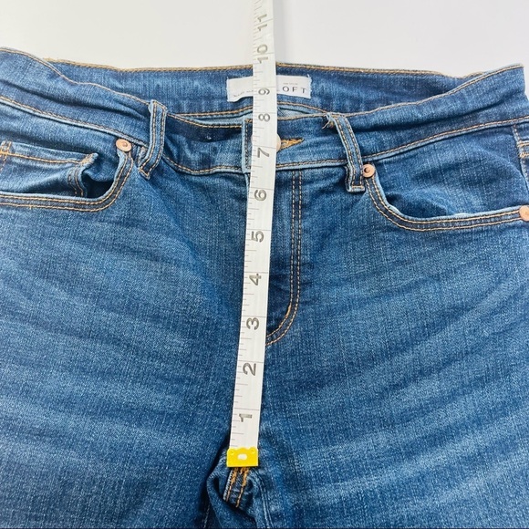 Ann Taylor Loft Modern Skinny Ankle Jeans Womens 0 25 Blue Frayed Hem Stretch - Picture 11 of 13